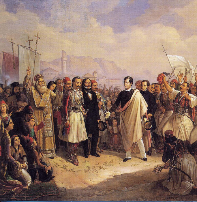 Η υποδοχή του Λόρδου Βύρωνα στο Μεσολόγγι