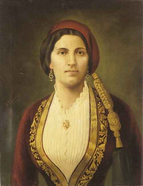 Portrait of Kalidona Trikoupis, Themistoklis' wife