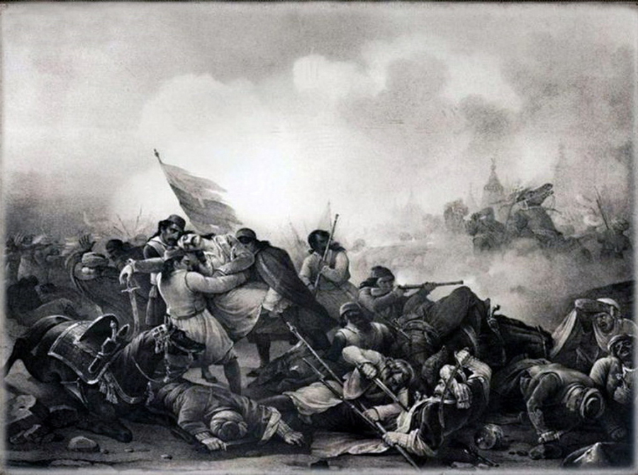 Ο θάνατος του Μάρκου Μπότσαρη