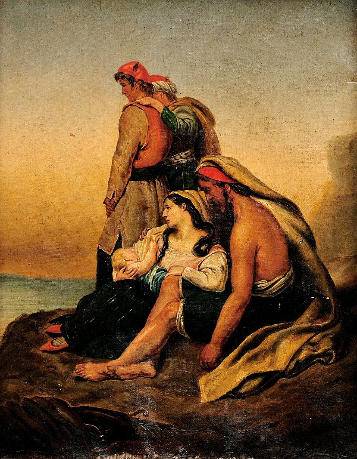 Οι εξόριστοι Έλληνες πάνω σε βράχο