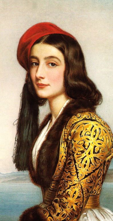 Portrait of Katharina Bozzaris, daughter of Marco Bozzaris