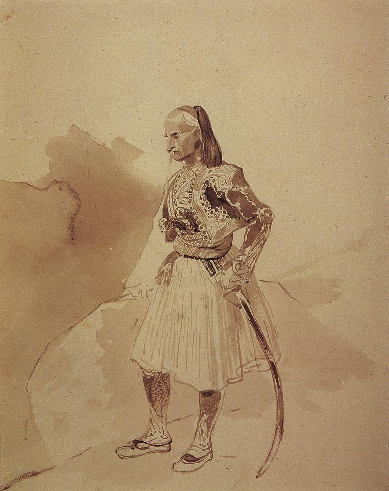 Portrait Of A Greek Insurgent Theodore Kolokotroni
